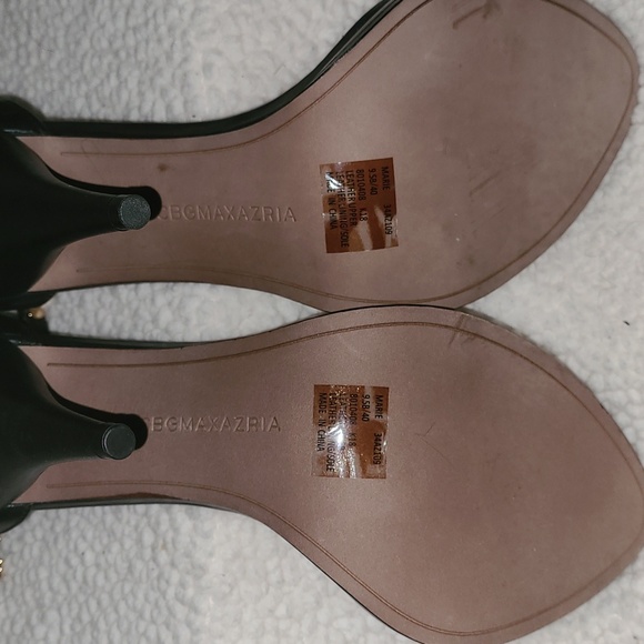 BCBG Maxazria high heel stiletto strap sandals black with gold studs 9.5/40 new - Picture 4 of 4
